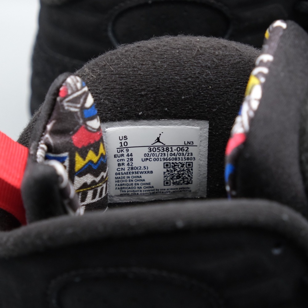 Nike Air Jordan 8 Retro Playoffs Men's Size 10 Sneakers Black/Red 305381-062 - Picture 5 of 16